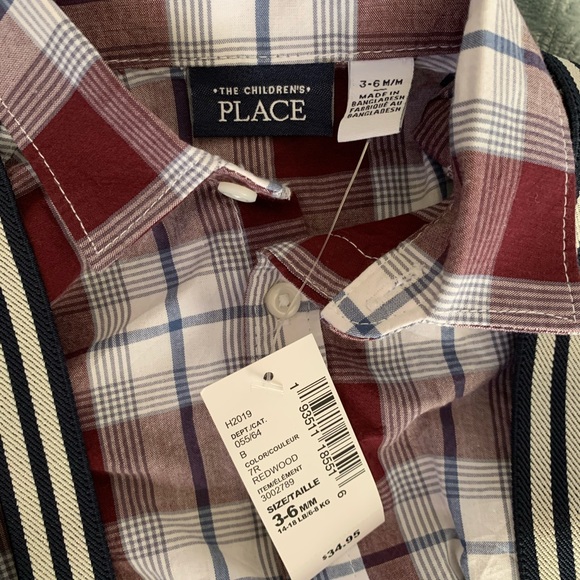 Two piece jean with long sleeve plaid shirt - Picture 2 of 5